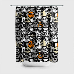 Шторка для душа Злобные панды, цвет: 3D-принт