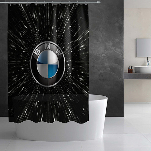 Шторка для ванной БМВ эмблема, автомобильная тема / 3D-принт – фото 2