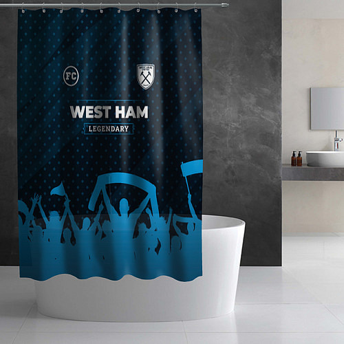 Шторка для ванной West Ham legendary форма фанатов / 3D-принт – фото 2