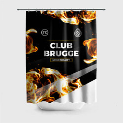 Шторка для душа Club Brugge legendary sport fire, цвет: 3D-принт