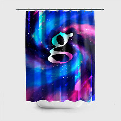 Шторка для душа Garbage неоновый космос, цвет: 3D-принт