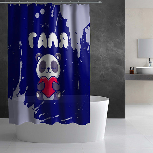 Шторка для ванной Галя панда с сердечком / 3D-принт – фото 2