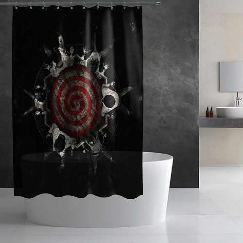 Шторка для ванной Спираль арт / 3D-принт – фото 2