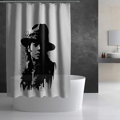 Шторка для ванной Майкл Джексон - рисунок / 3D-принт – фото 2
