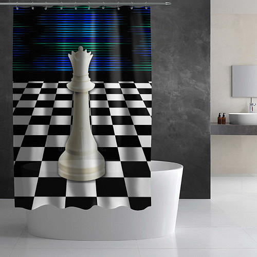 Шторка для ванной Белая королева / 3D-принт – фото 2
