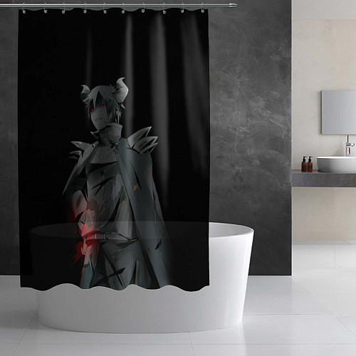 Шторка для ванной Повелитель тьмы на подработке - Демон Садао / 3D-принт – фото 2
