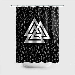 Шторка для душа Valknut runes pattern, цвет: 3D-принт