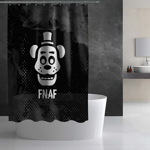 Шторка для ванной FNAF glitch на темном фоне / 3D-принт – фото 2