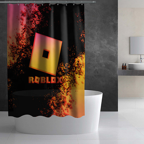 Шторка для ванной Roblox logo gradient / 3D-принт – фото 2