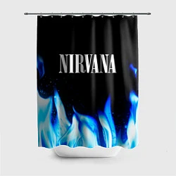Шторка для душа Nirvana blue fire, цвет: 3D-принт