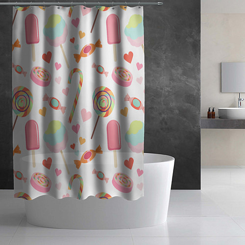 Шторка для ванной Сладкий праздник / 3D-принт – фото 2