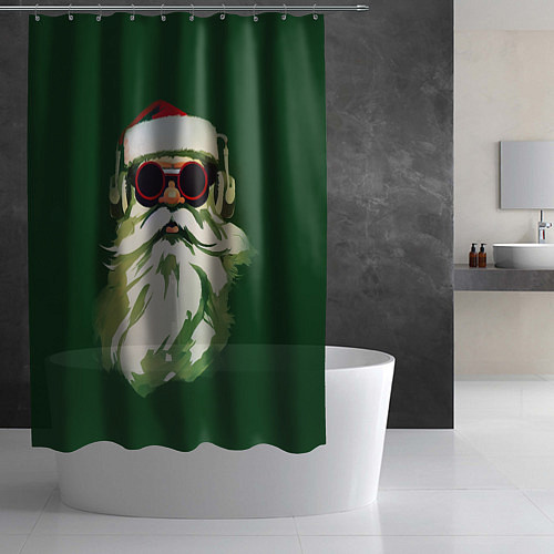 Шторка для ванной Добрый Санта / 3D-принт – фото 2