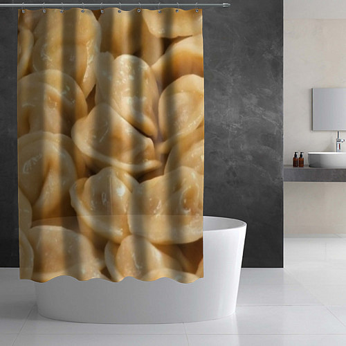 Шторка для ванной Пельмени / 3D-принт – фото 2
