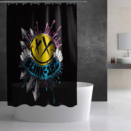 Шторка для ванной Блинк 182 логотип / 3D-принт – фото 2