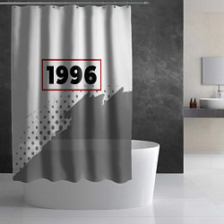 Шторка для душа 1996 - в красной рамке на светлом, цвет: 3D-принт — фото 2