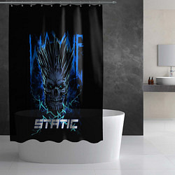 Шторка для душа X Static - Wayne Static skull, цвет: 3D-принт — фото 2