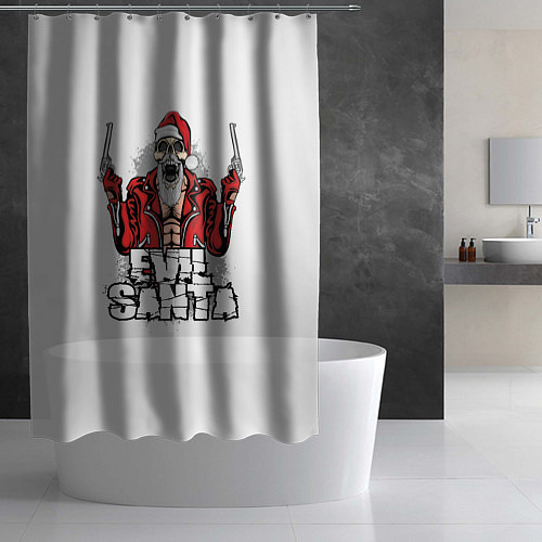 Шторка для ванной Злой Санта / 3D-принт – фото 2
