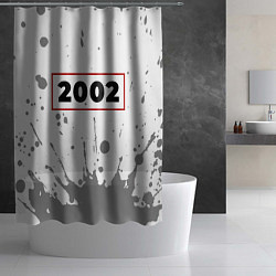 Шторка для душа 2002 - в красной рамке на светлом, цвет: 3D-принт — фото 2