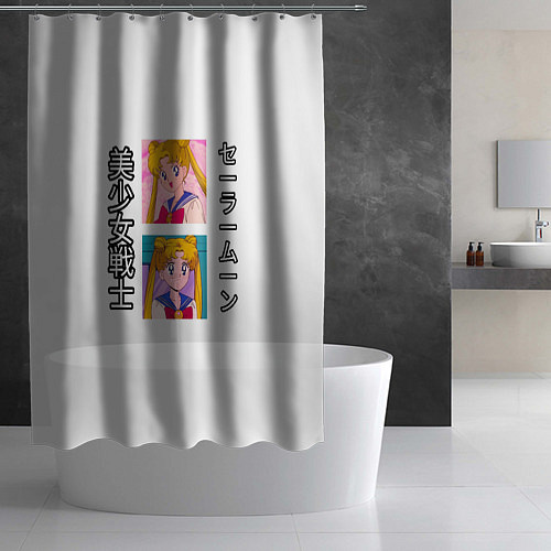 Шторка для ванной Прекрасная воительница сейлор мун / 3D-принт – фото 2