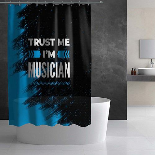 Шторка для ванной Trust me Im musician dark / 3D-принт – фото 2