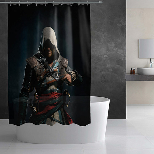 Шторка для ванной Assassins Creed 4 / 3D-принт – фото 2