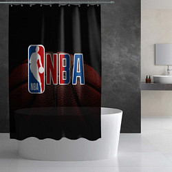 Шторка для душа NBA - logo, цвет: 3D-принт — фото 2