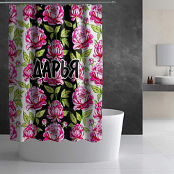 Шторка для душа Дарья в цветах, цвет: 3D-принт — фото 2
