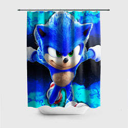Шторка для душа Sonic неоновый дым, цвет: 3D-принт