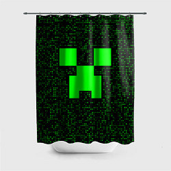 Шторка для душа Minecraft green squares, цвет: 3D-принт