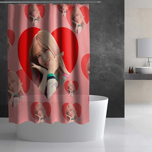 Шторка для ванной Momo K - pop / 3D-принт – фото 2