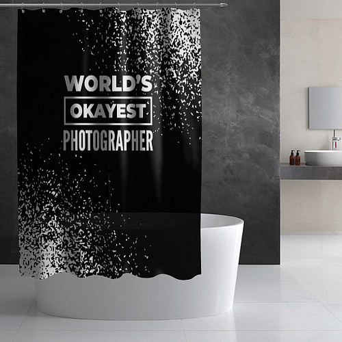 Шторка для ванной Worlds okayest photographer - dark / 3D-принт – фото 2