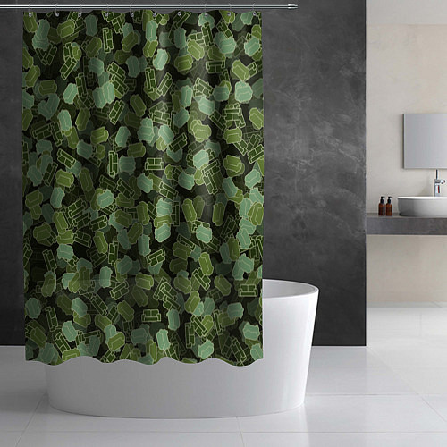 Шторка для ванной Камуфляж из диванов / 3D-принт – фото 2