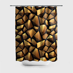 Шторка для душа Каменные соты, цвет: 3D-принт