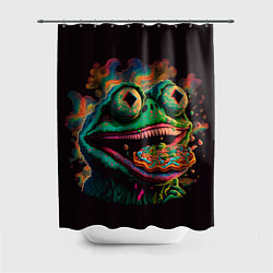 Шторка для душа Лягушонок Пепе зомби, цвет: 3D-принт