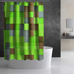 Шторка для душа Никита майнкрафт, цвет: 3D-принт — фото 2