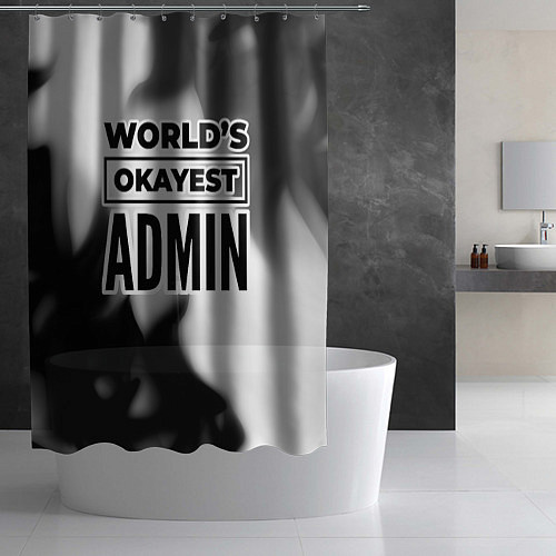 Шторка для ванной Worlds okayest admin - white / 3D-принт – фото 2