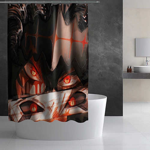 Шторка для ванной Аста и его демон - Черный клевер / 3D-принт – фото 2