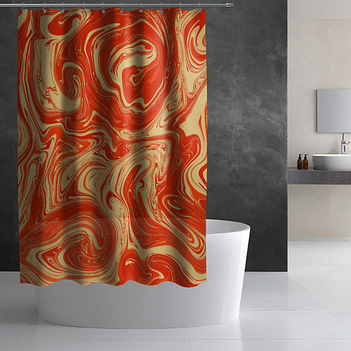 Шторка для ванной Апельсиновый узор / 3D-принт – фото 2