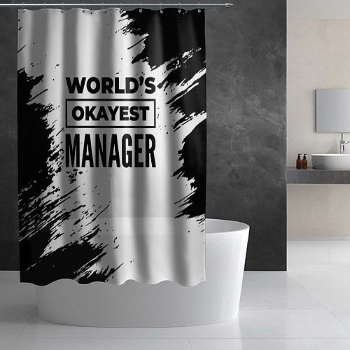 Шторка для ванной Worlds okayest manager - white / 3D-принт – фото 2