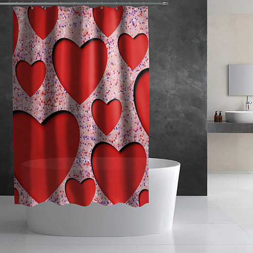 Шторка для ванной Для любимых / 3D-принт – фото 2