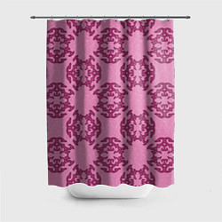 Шторка для душа Розовая витиеватая загогулина, цвет: 3D-принт