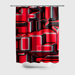Шторка для душа Блоки узорная геометрия, цвет: 3D-принт