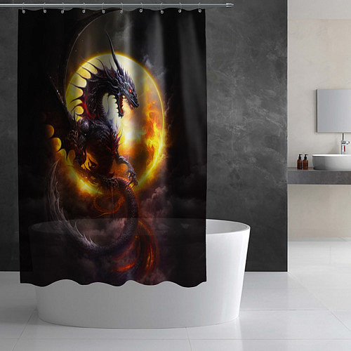 Шторка для ванной Звездный дракон / 3D-принт – фото 2