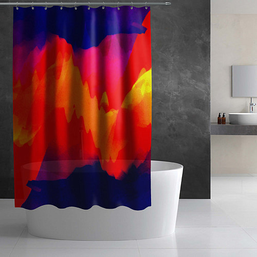 Шторка для ванной Битва полигонов нейростеть / 3D-принт – фото 2