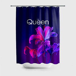 Шторка для душа The Queen Королева и цветы, цвет: 3D-принт