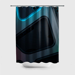 Шторка для душа Абстракция металл, цвет: 3D-принт