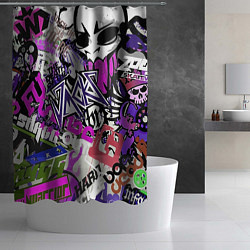 Шторка для душа Рок тематика, цвет: 3D-принт — фото 2