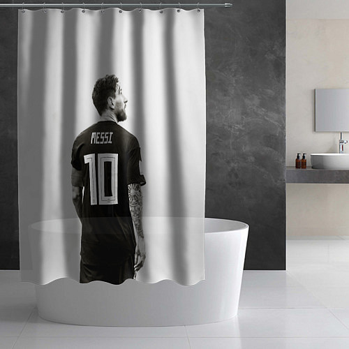 Шторка для ванной 10 Leo Messi / 3D-принт – фото 2