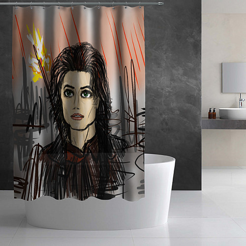 Шторка для ванной Майкл Джексон - гимн Земли / 3D-принт – фото 2