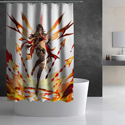 Шторка для душа Дэхья Геншин импакт, цвет: 3D-принт — фото 2